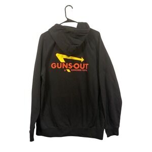 Guns-Out Armored Toys Black Pullover Hoodie Large Logo Graphic Sweatshirt